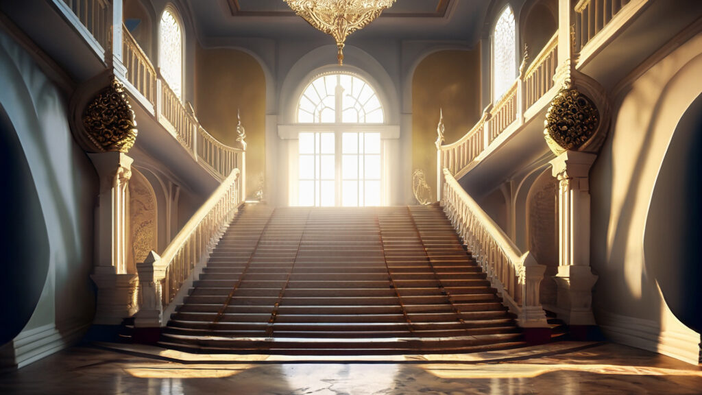 宮殿にありそうな階段