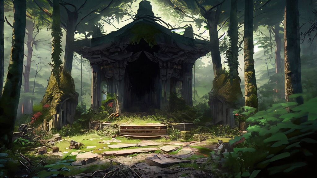 森の中の神社