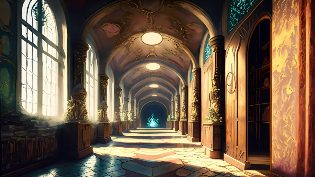 魔法学校の廊下