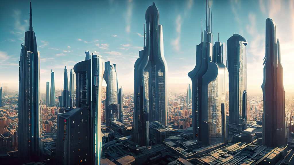 未来都市の街並み