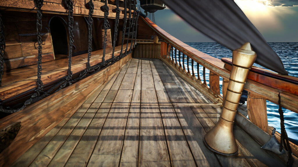 海賊船の甲板