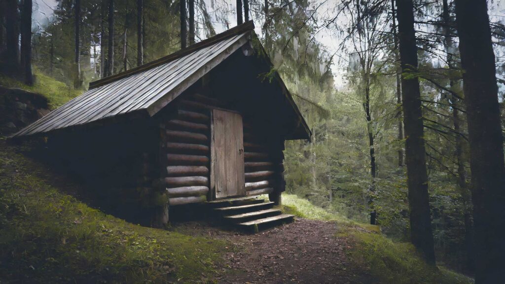 森の中の小屋