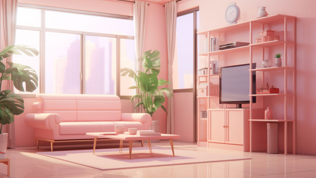 ピンクの部屋