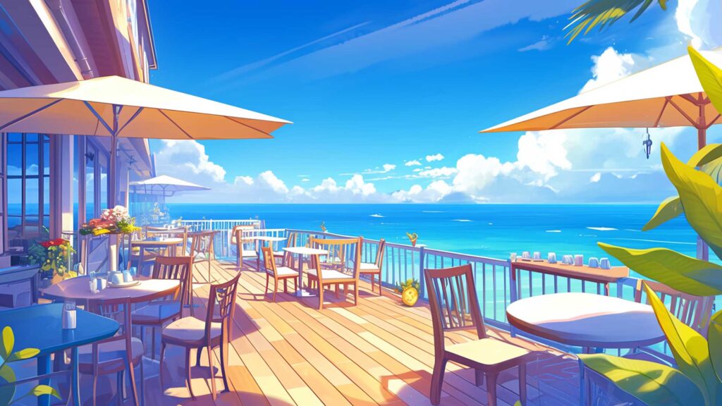 海辺のカフェテラス
