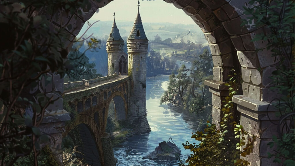 橋の上から見た川の景色