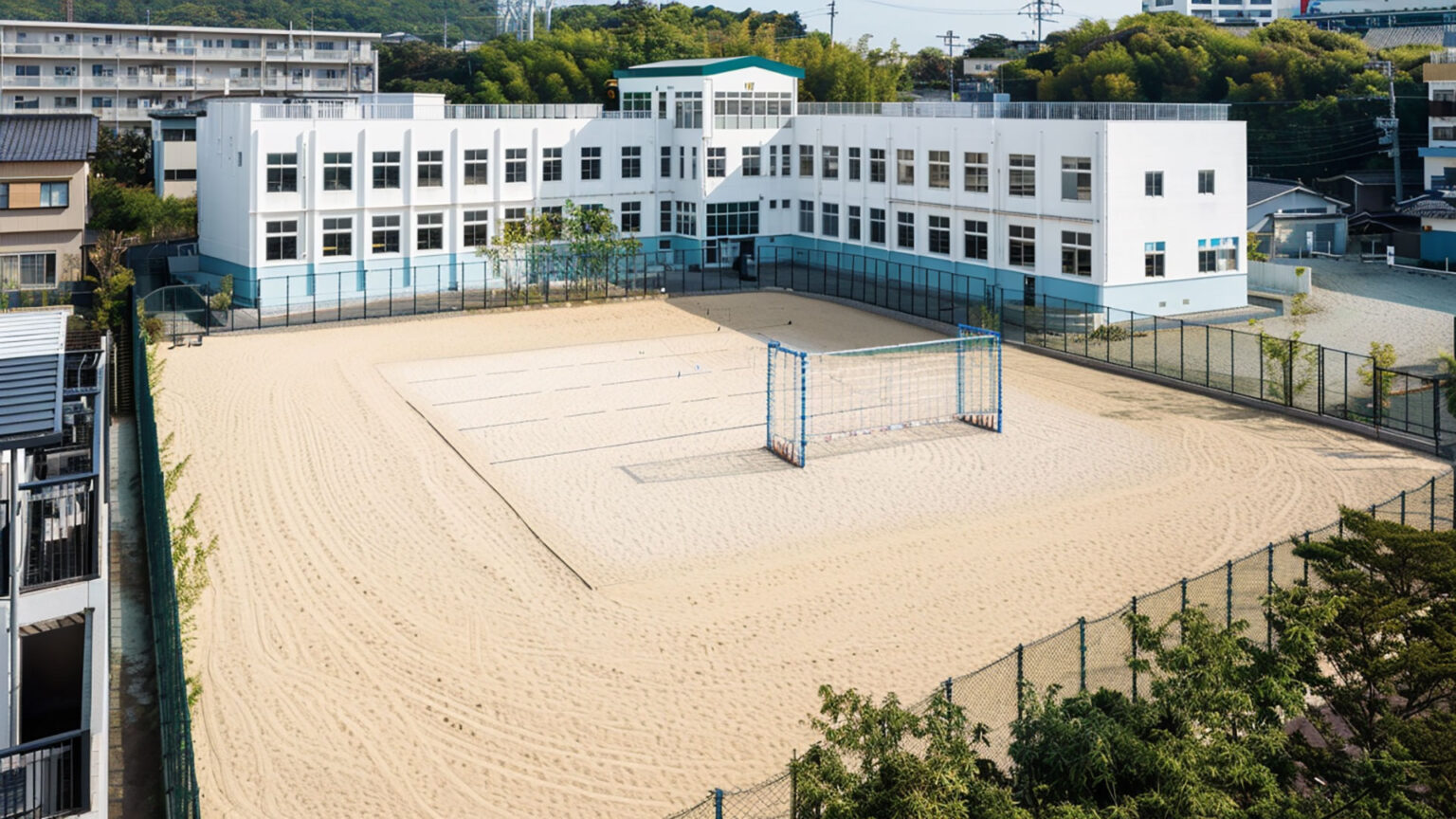 【フリー素材】学校の全体図（6枚）