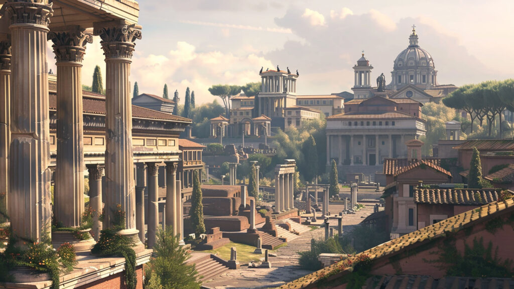 古代ローマ風の街並み