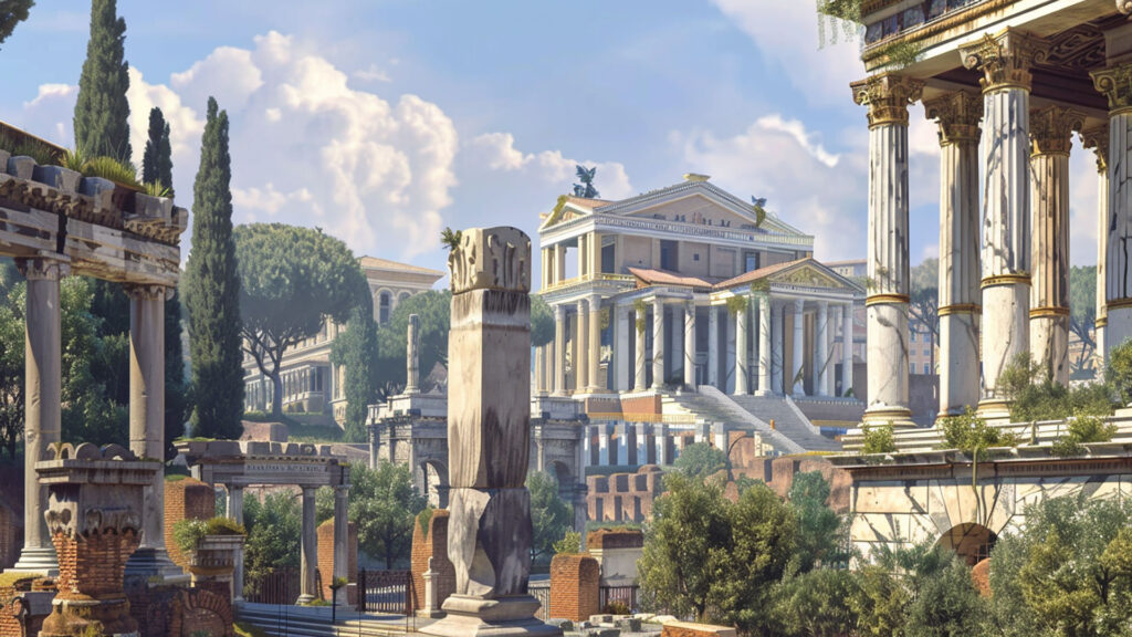 古代ローマ風の街並み