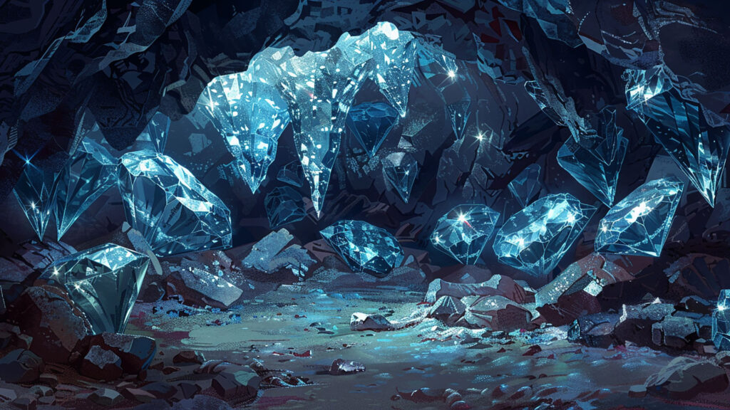 ダイヤモンドでできた洞窟
