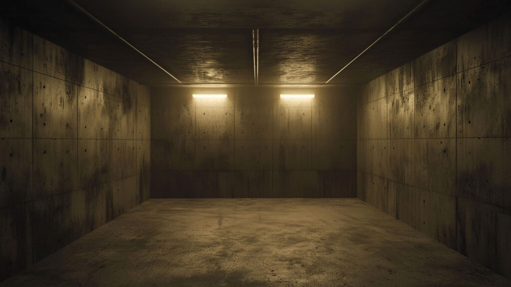 薄暗い密室の部屋