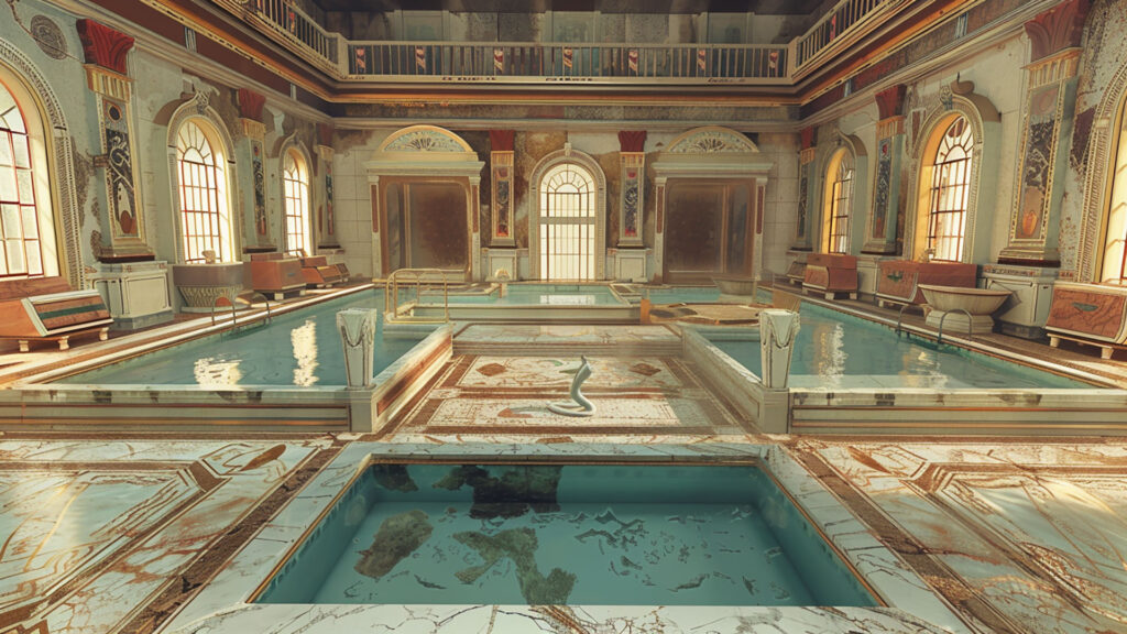 古代ローマ風の公共浴場