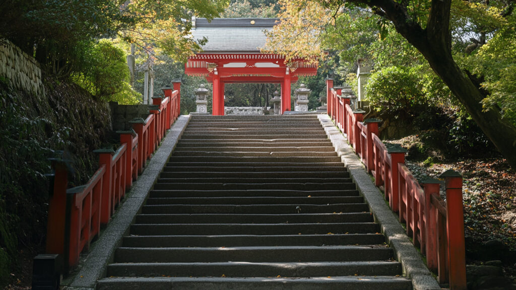 神社の階段