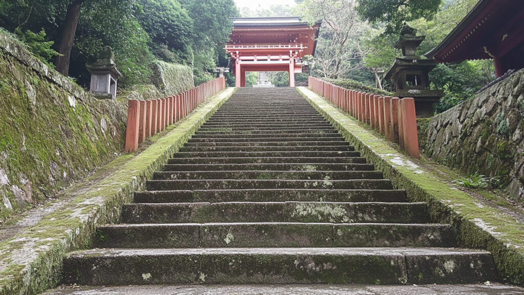 神社の階段