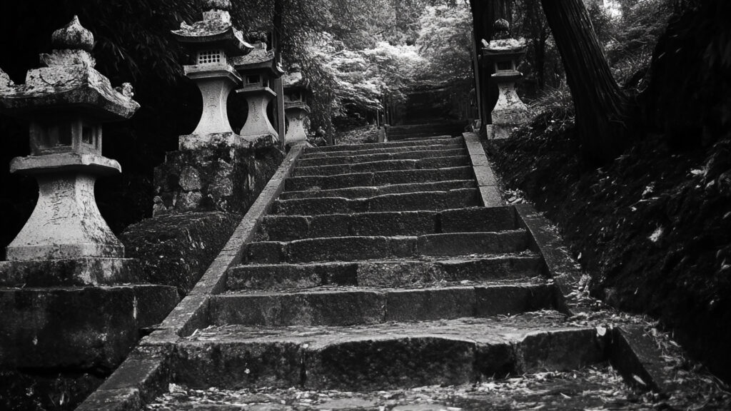 怪しげな神社の階段