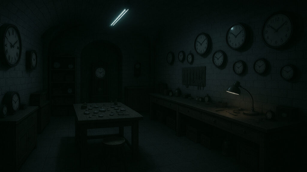 窓のない地下の時計屋