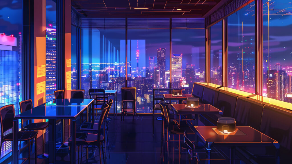 夜景の見える雰囲気の良いレストラン
