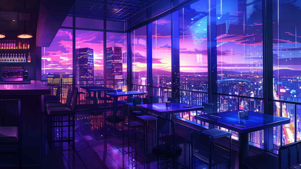 夜景の見える雰囲気の良いレストラン