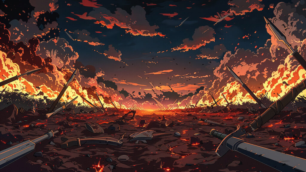 燃える戦場