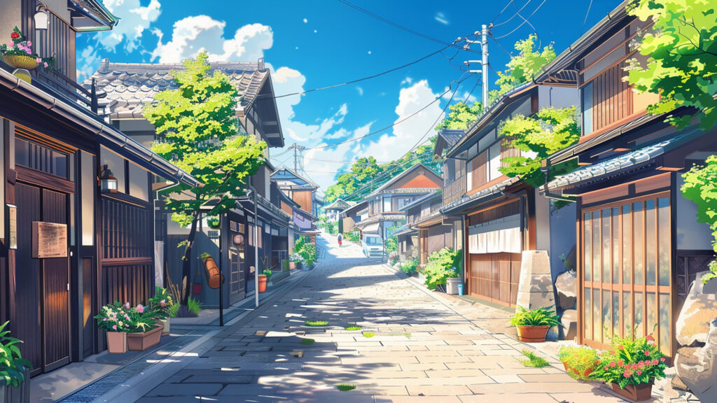 田舎っぽい住宅街