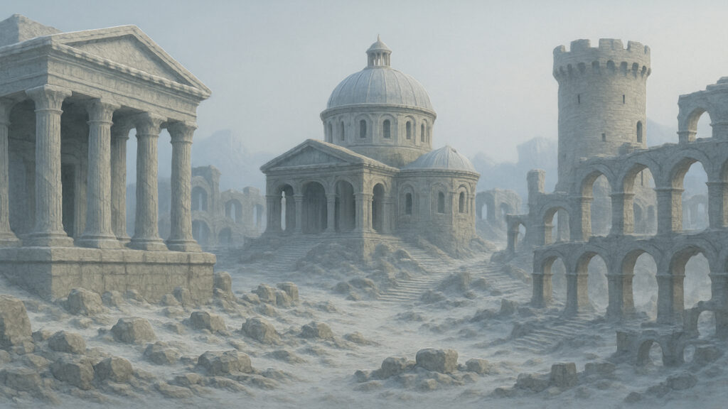 氷漬けになった古代都市