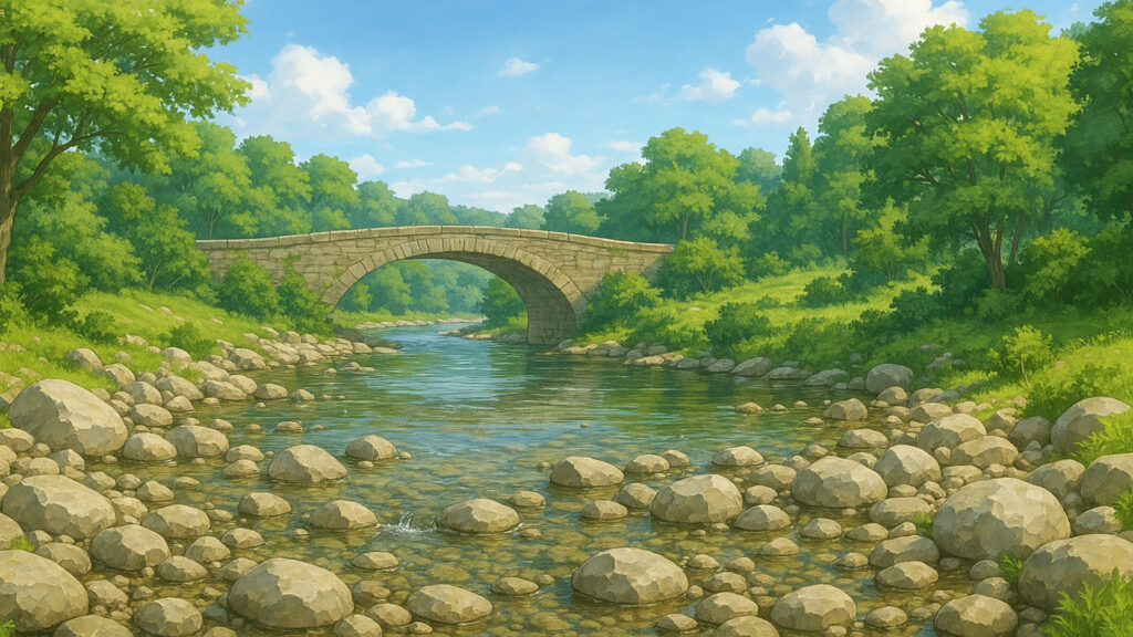 河原と石橋