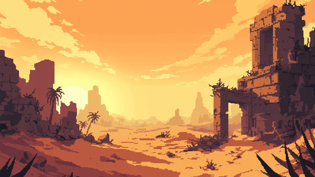 砂漠遺跡|ドット絵風