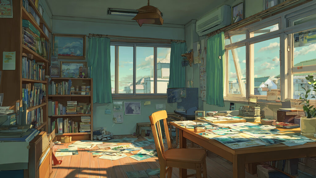 散らかった部屋