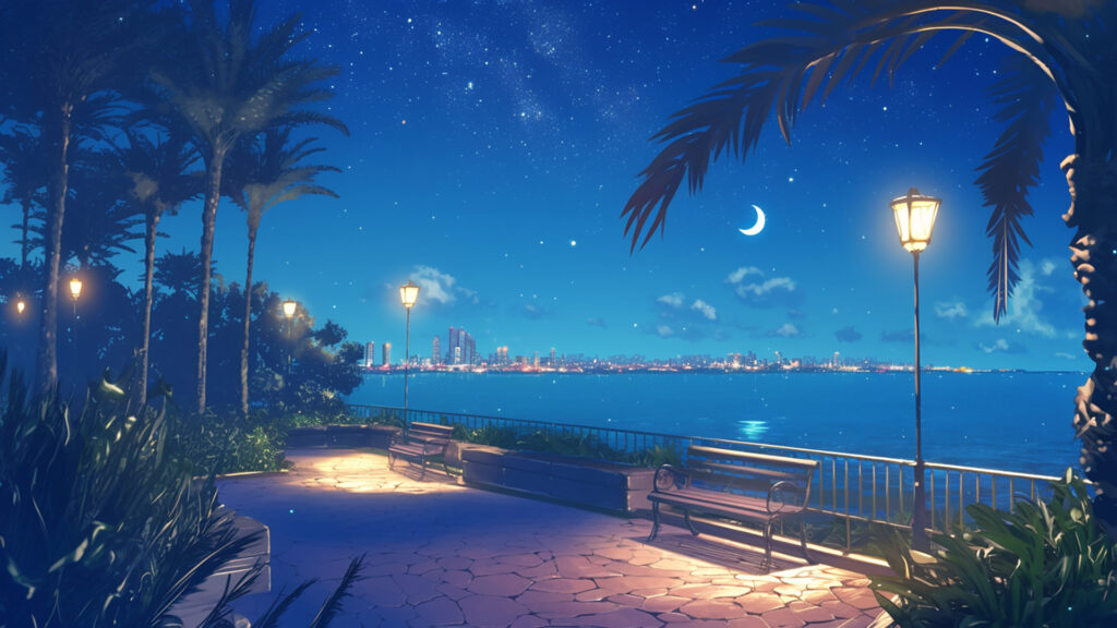海沿いの景色｜朝･昼･夕方･夜
