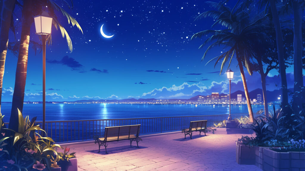 海沿いの景色｜朝･昼･夕方･夜