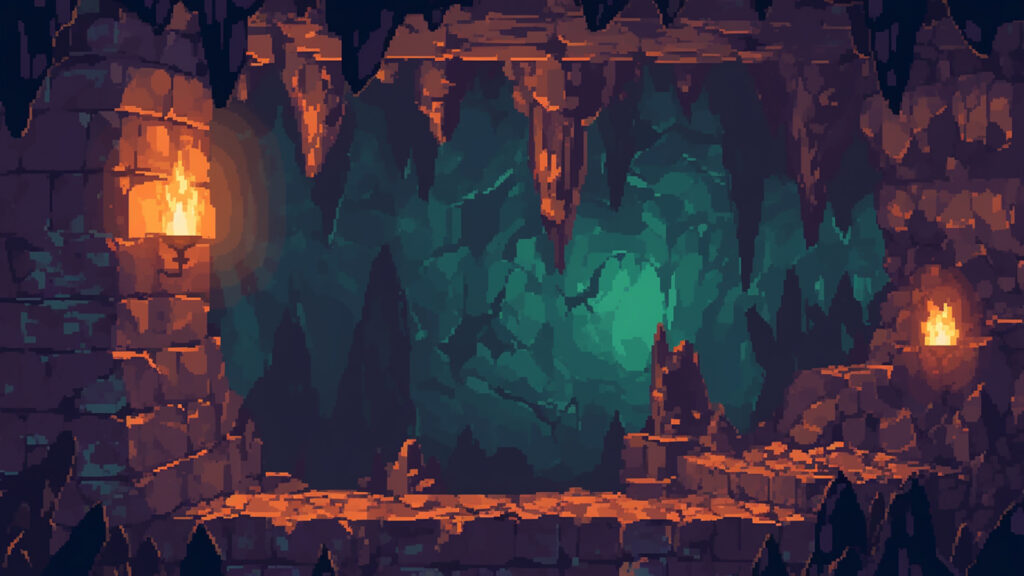 地下洞窟｜ドット絵風