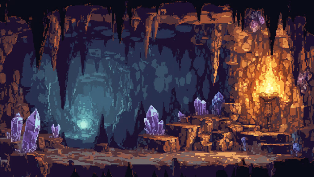 地下洞窟｜ドット絵風