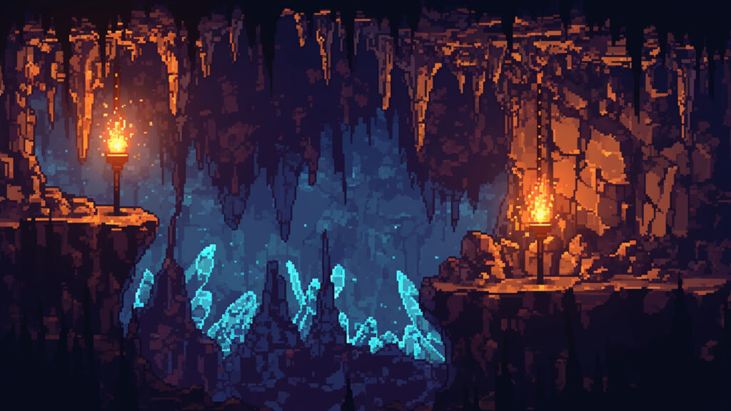 地下洞窟｜ドット絵風