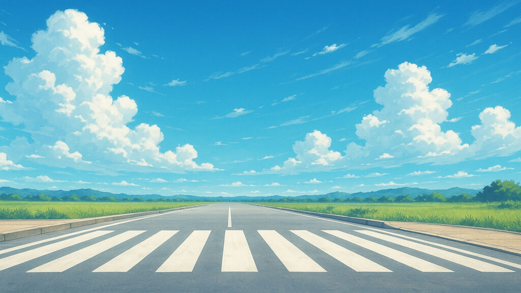 青空と横断歩道