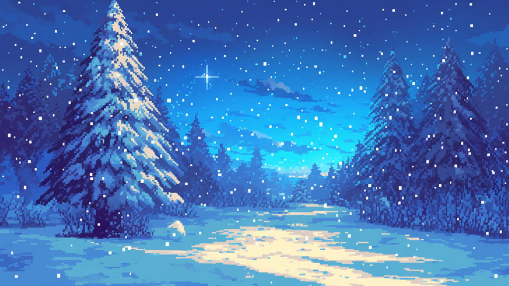 雪原|ドット絵風