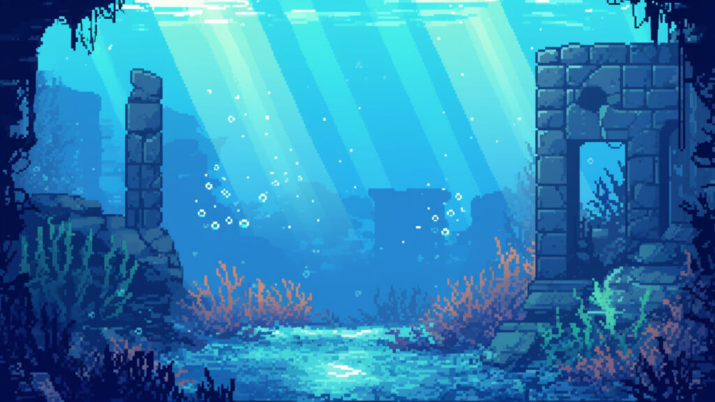 水中｜ドット絵風