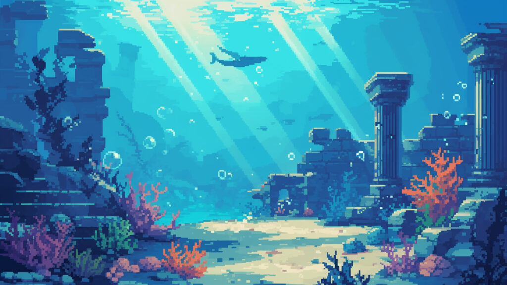 水中｜ドット絵風