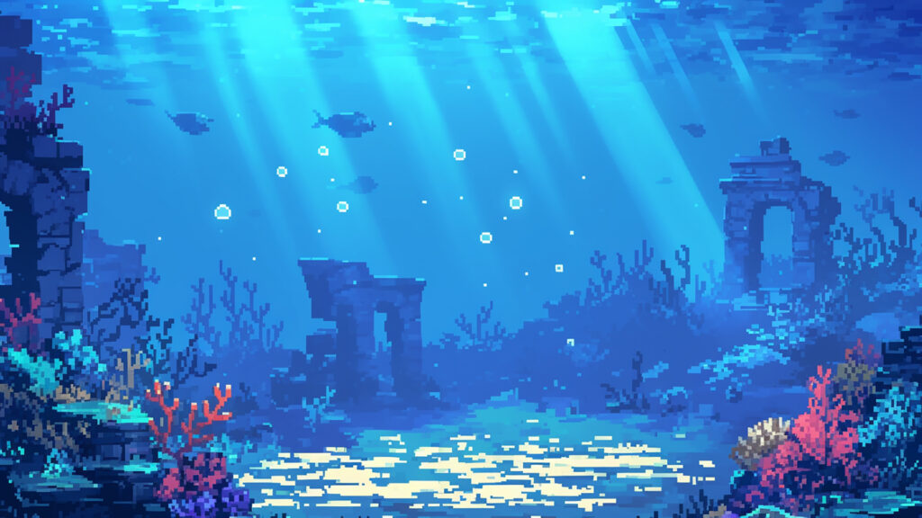 水中｜ドット絵風
