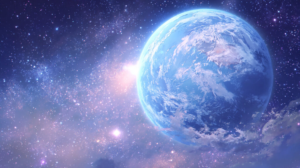 青い惑星と星の海