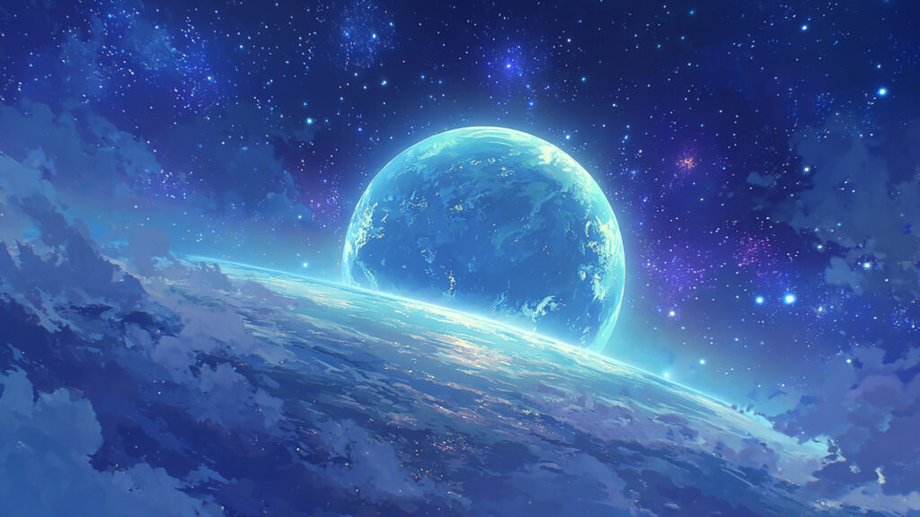青い惑星と星の海