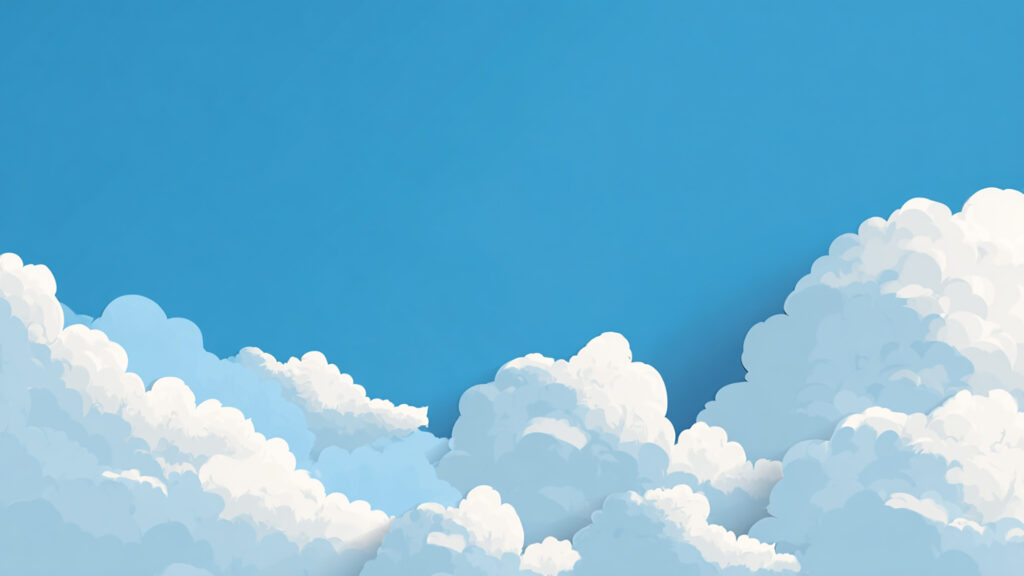 ミニマル・グラフィック風の青空