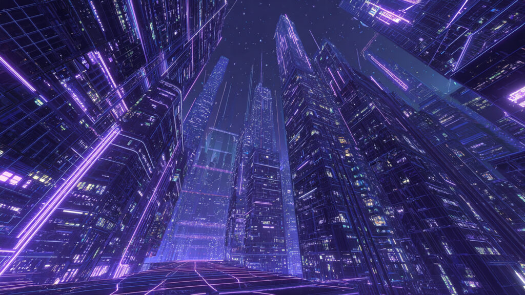 ネオンに光る都市