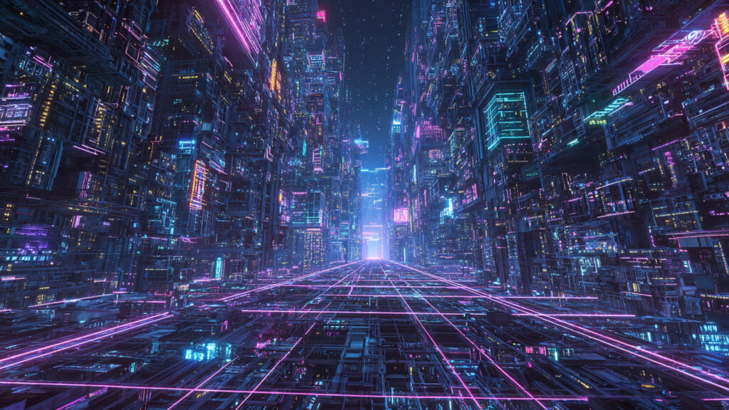 ネオンに光る都市