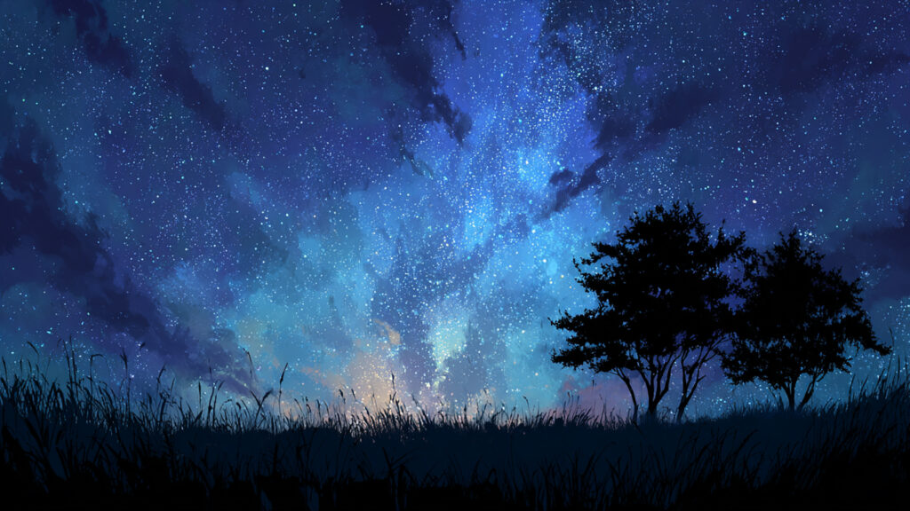夏の夜空と天の川
