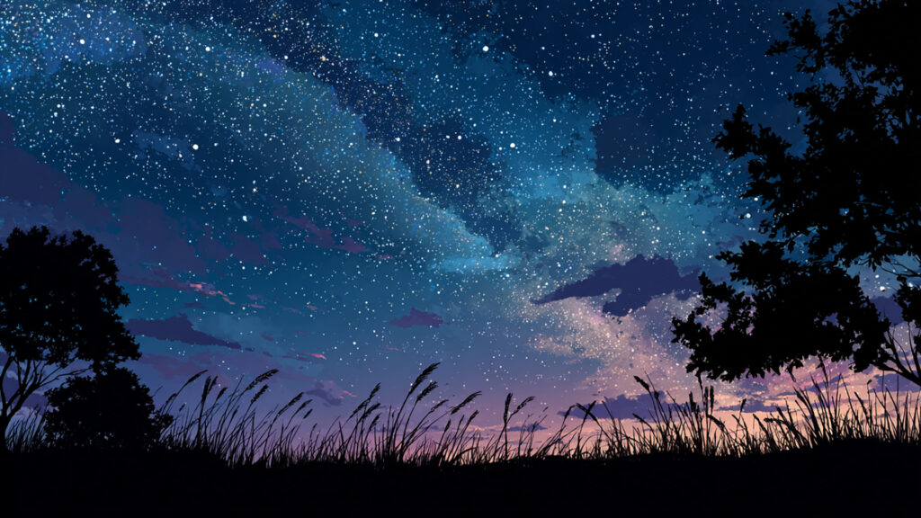 夏の夜空と天の川