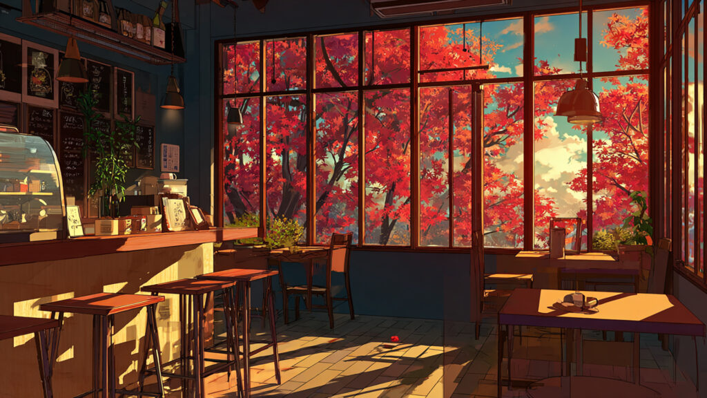 窓辺のカフェ席