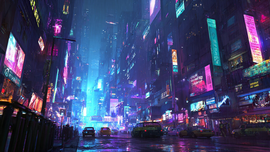 未来都市の夜