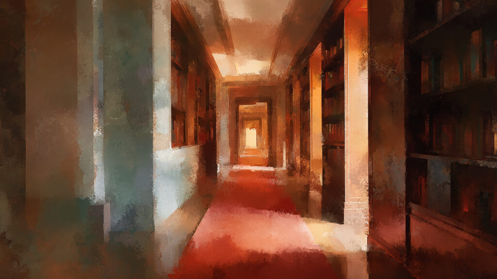 図書室の廊下