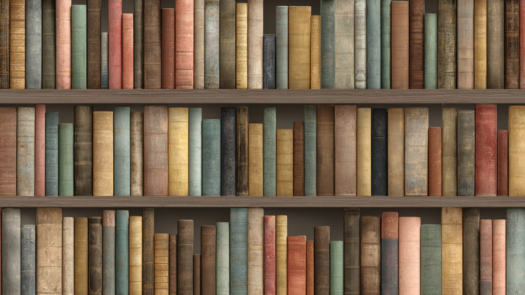 図書館の古書棚