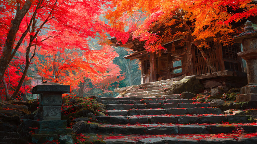紅葉の寺院