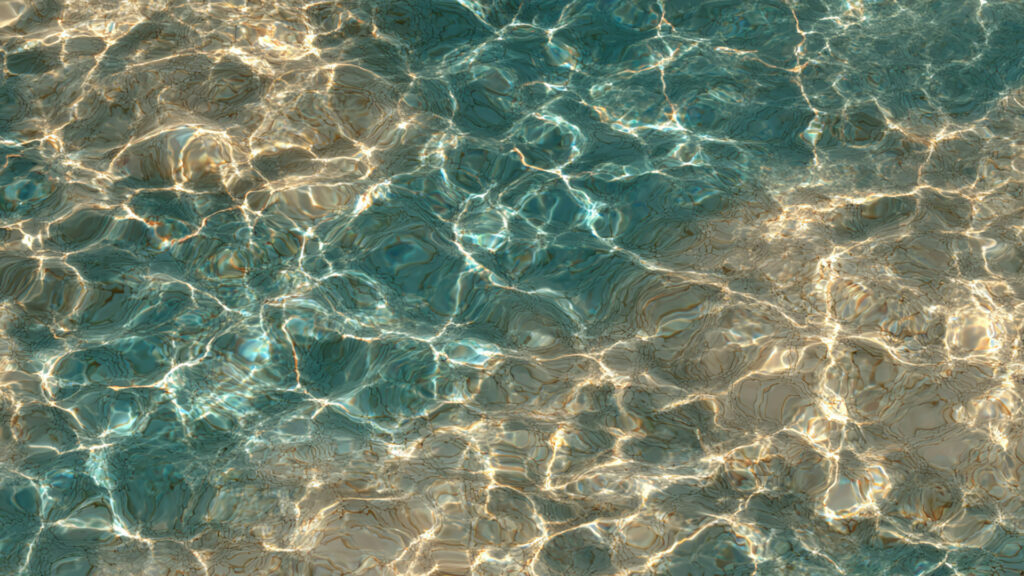 透明感のある浅瀬の水面テクスチャ